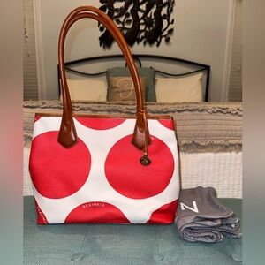 Brahmin Polka Dot Tote Handbag WITH DUSTBAG